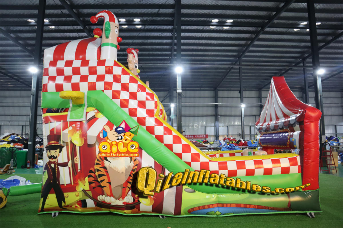 qile-7011 inflatable dry slide circus slide