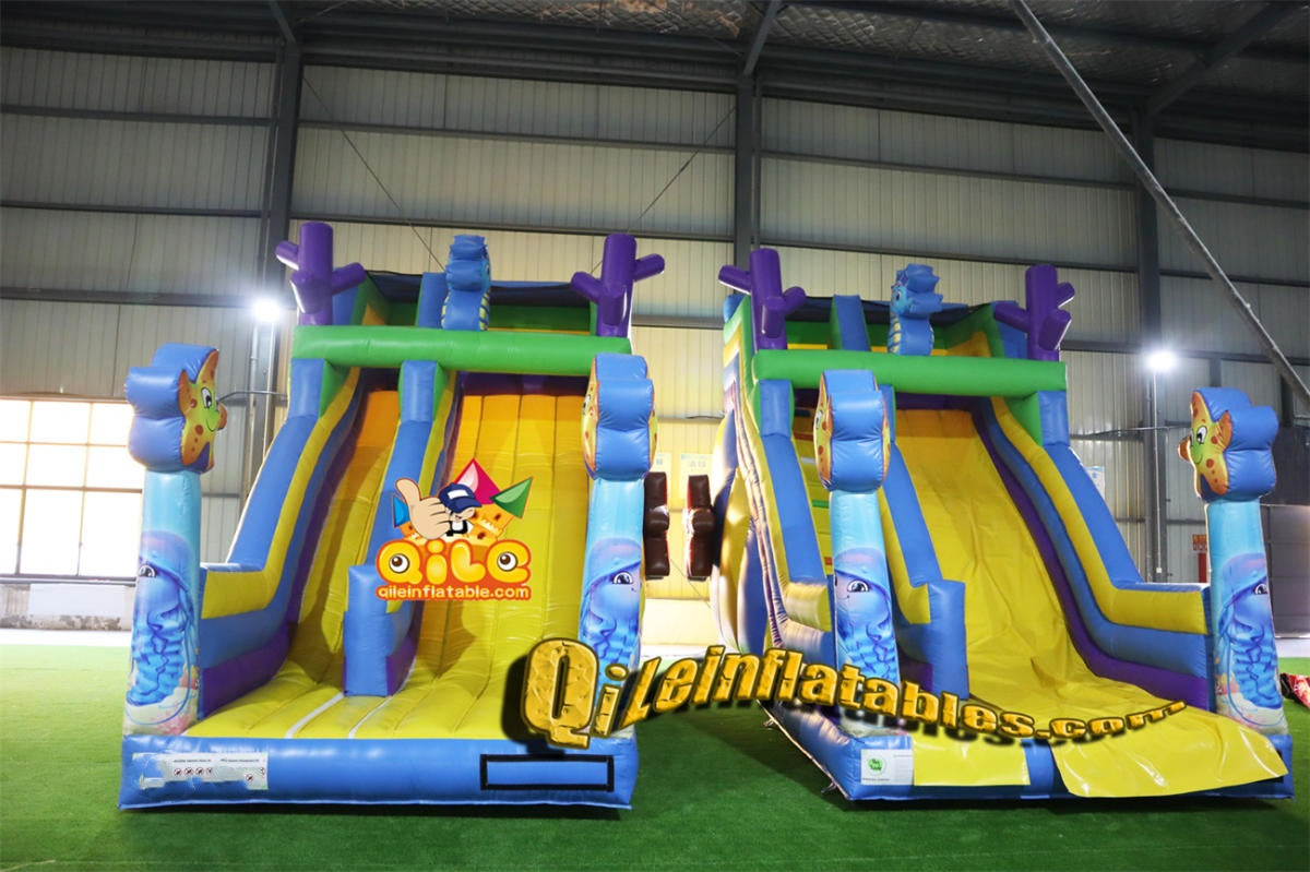 qile-7014 inflatable dry slide ocean slide