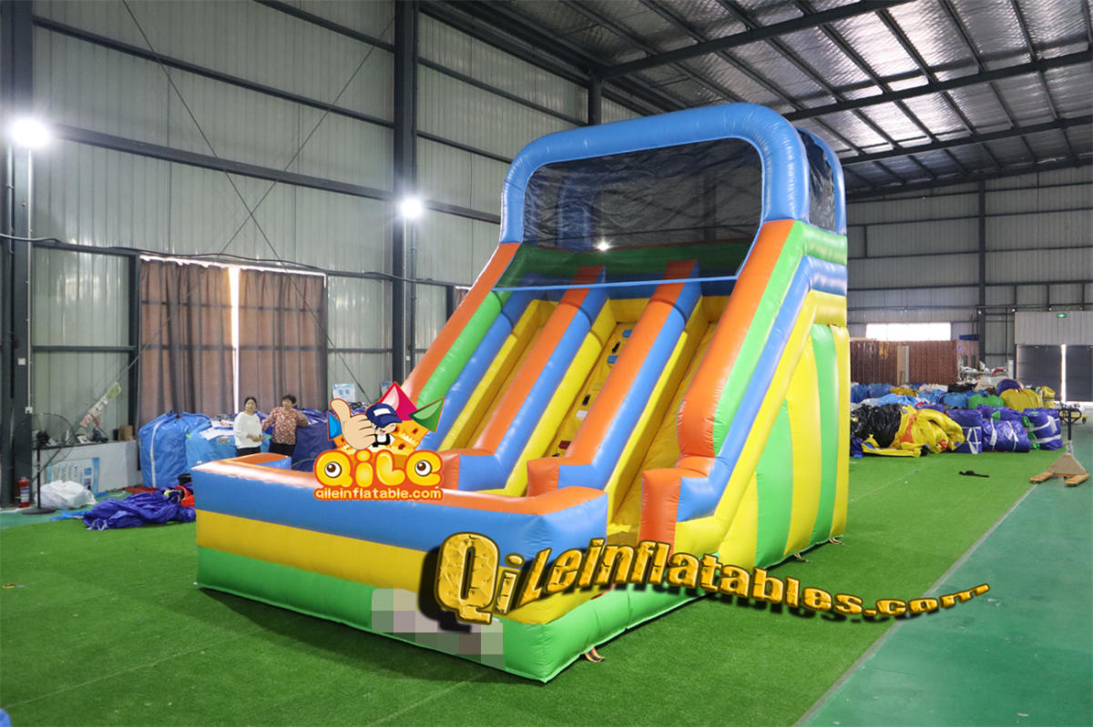 qile-7019 inflatable dry slide