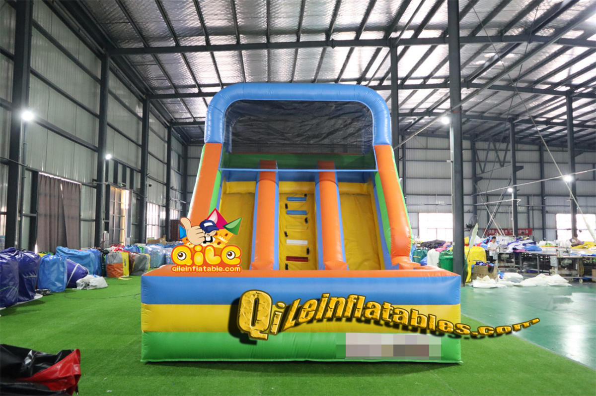 qile-7019 inflatable dry slide