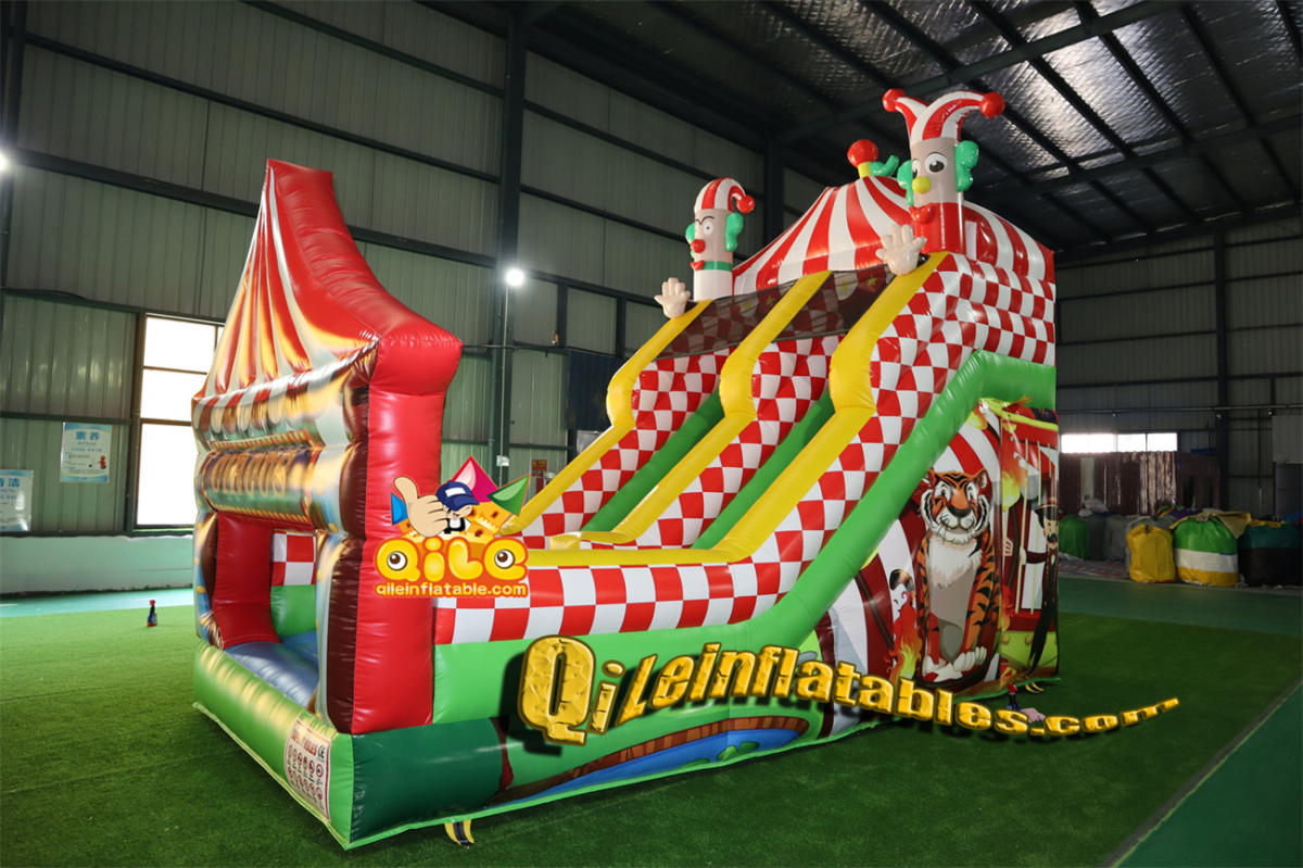 qile-7027 inflatable happy kids park dry slid