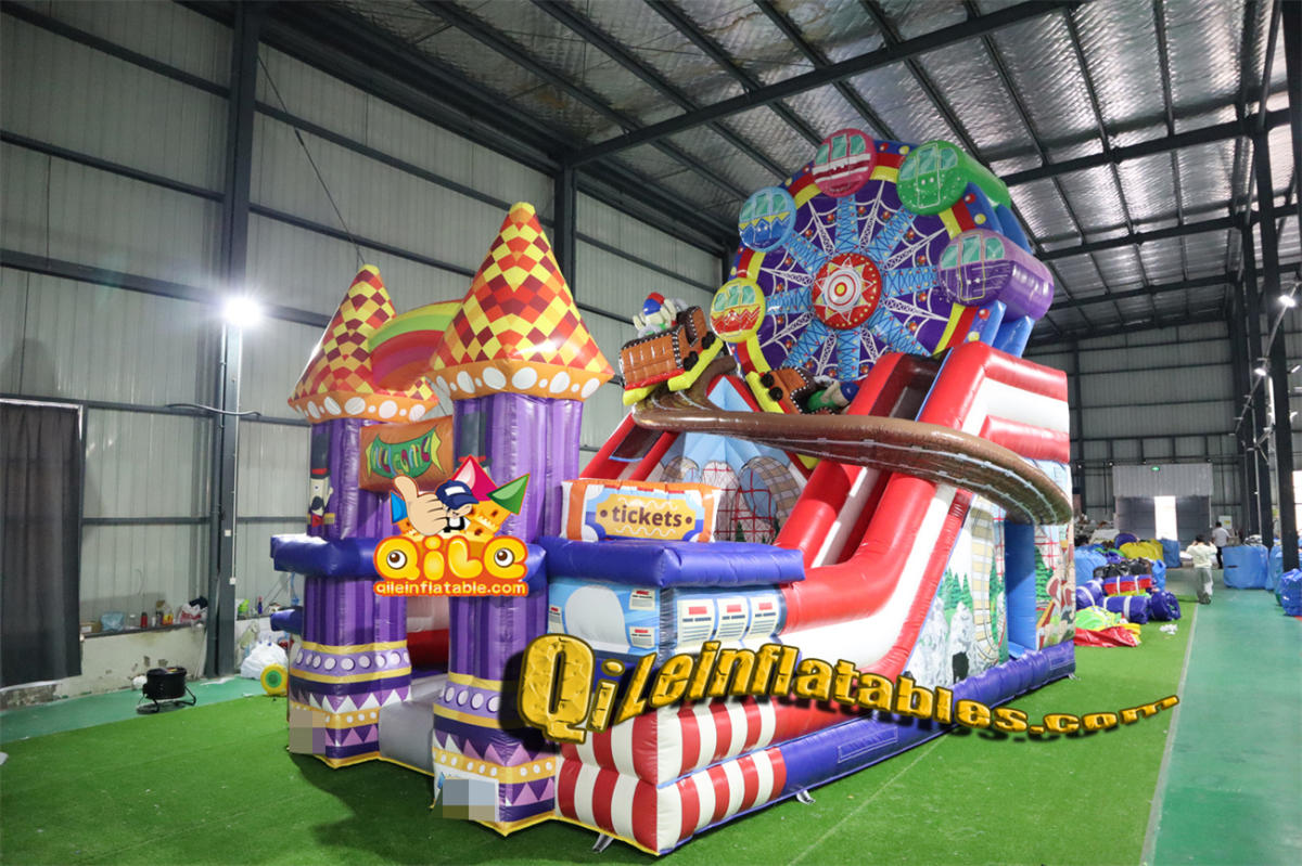 qile-7002 inflatable dry slide Children's Park Ferris Wheel