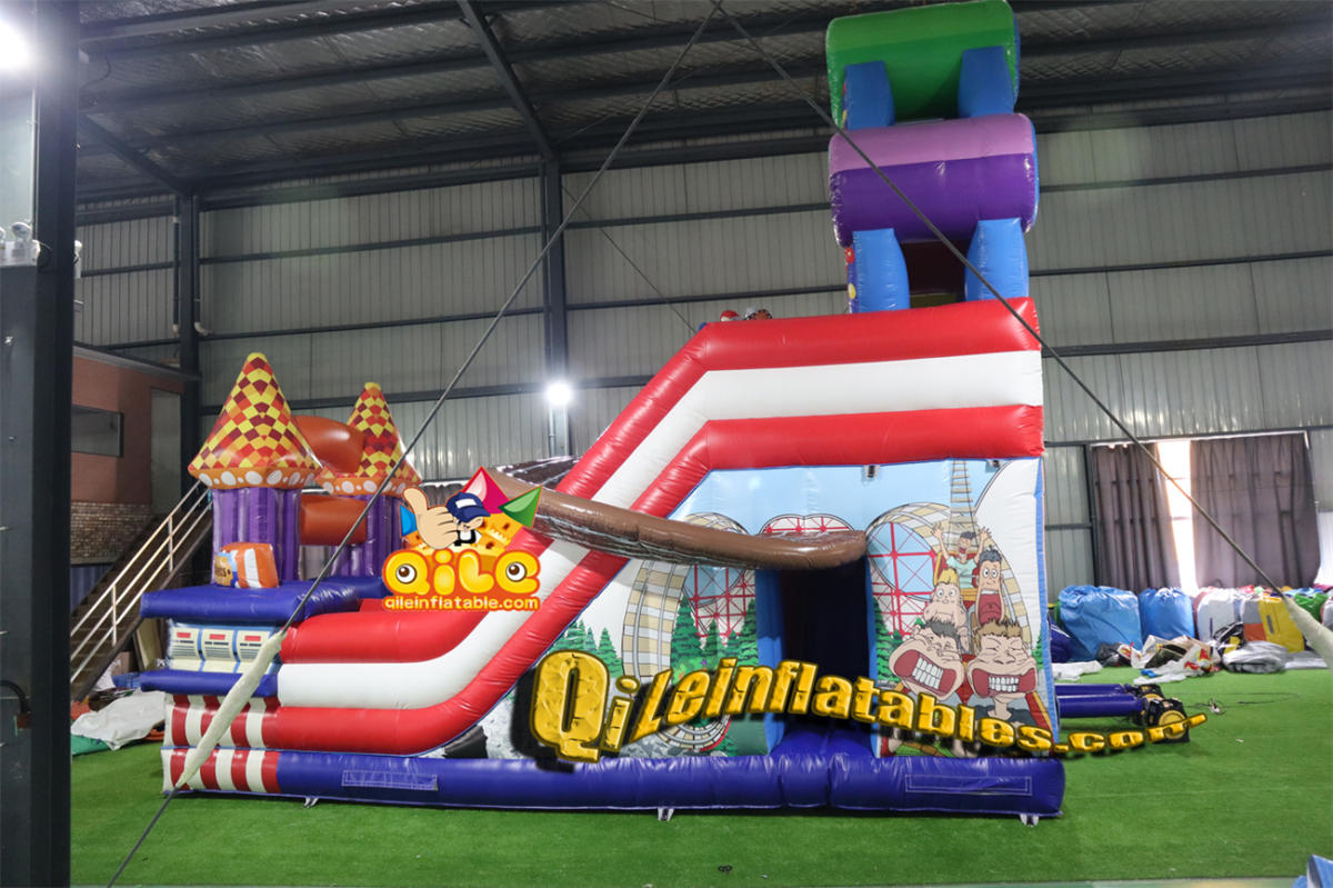 qile-7002 inflatable dry slide Children's Park Ferris Wheel