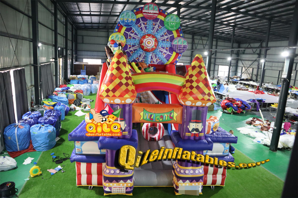 qile-7002 inflatable dry slide Children's Park Ferris Wheel