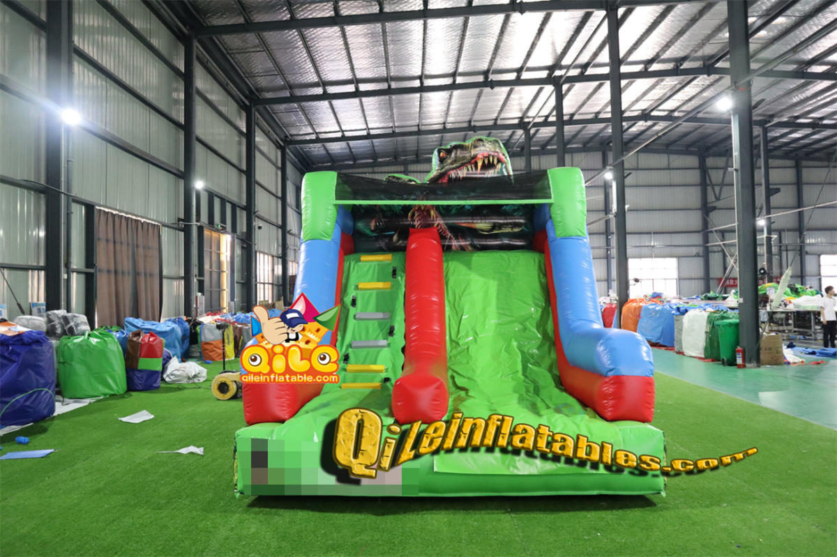 qile-7047 inflatable dry slide Dinosaur slide slide