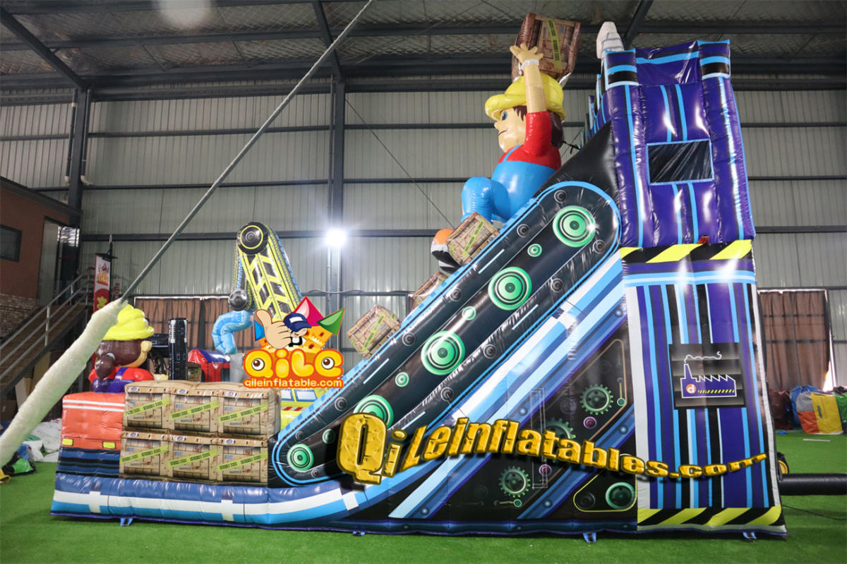 qile-7049 inflatable dry slide Treasure Digging slide
