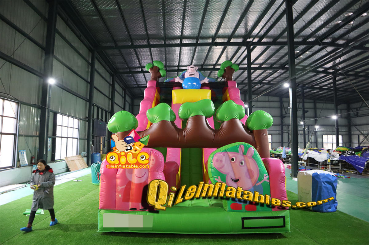 qile-7052 inflatable dry slide Page's Family slide