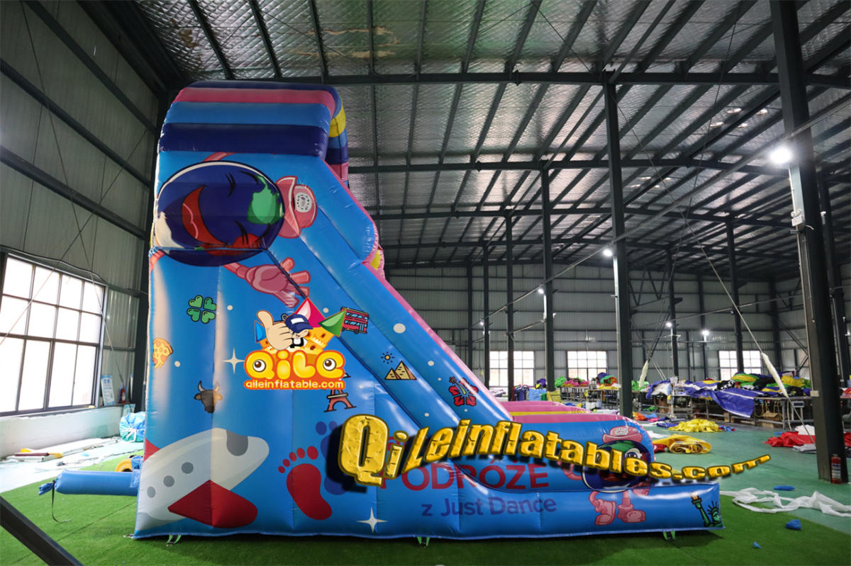 qile-7054 inflatable dry slide