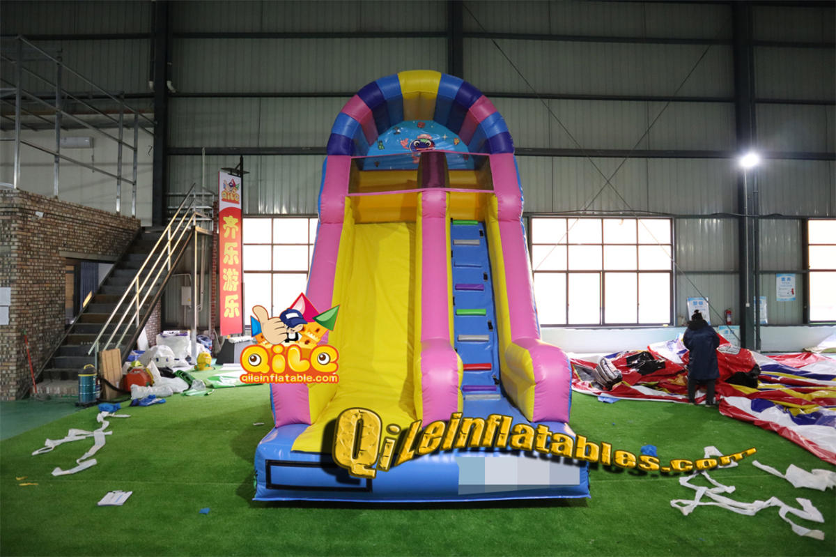 qile-7054 inflatable dry slide