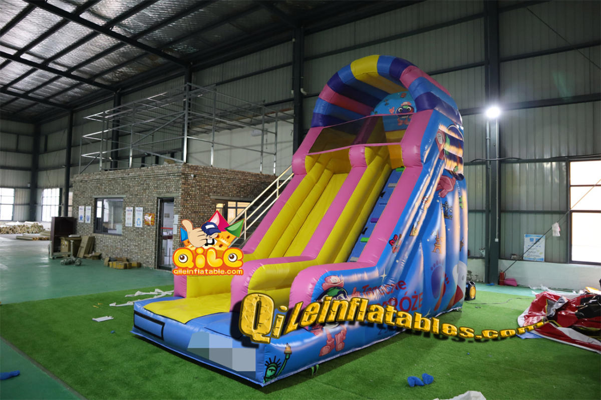 qile-7054 inflatable dry slide