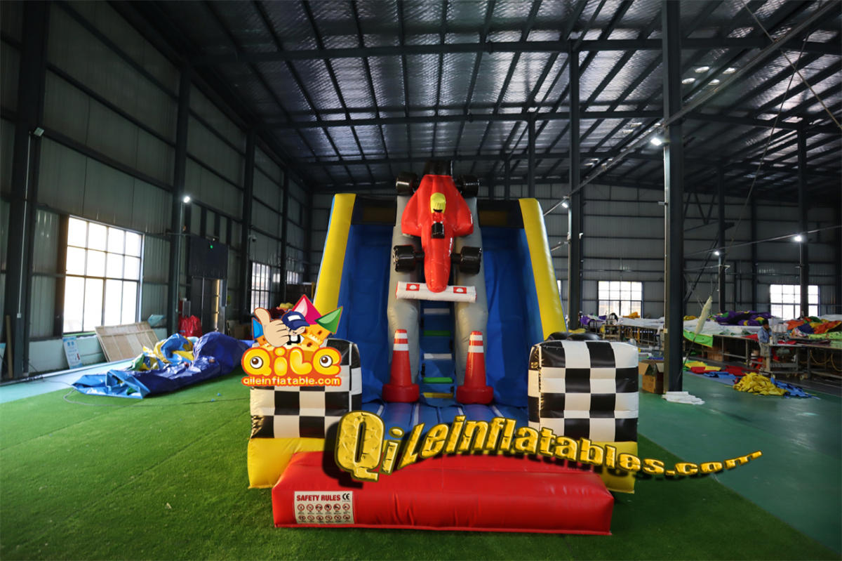 qile-7057 inflatable dry slide Racing slide