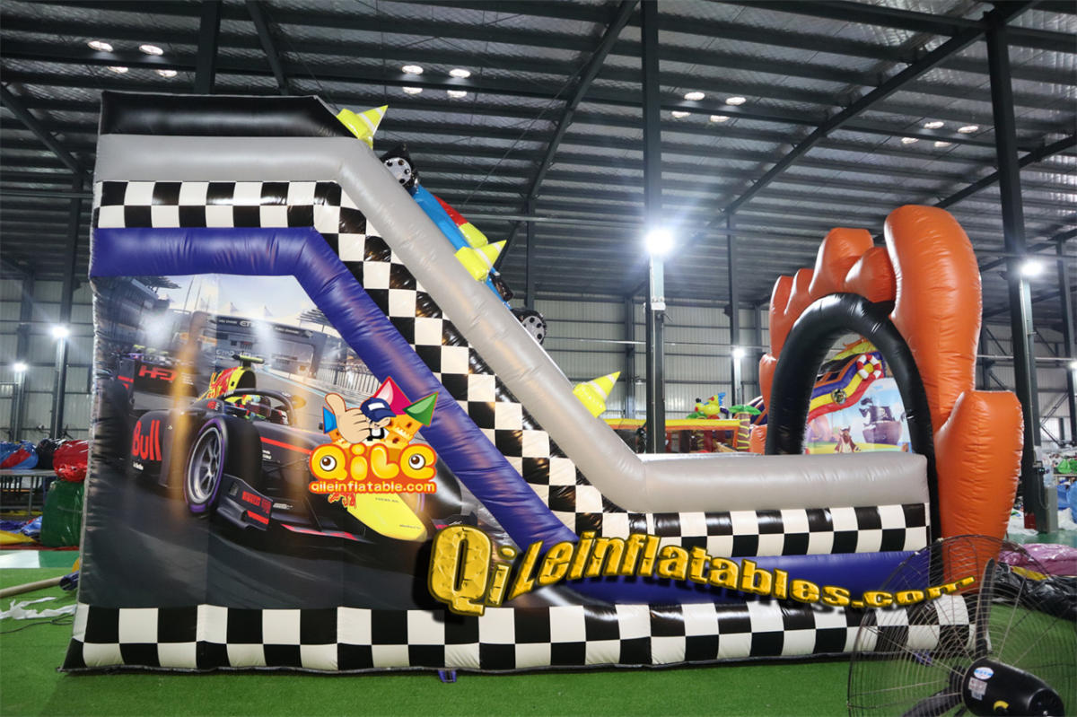 qile-7059 inflatable dry slide Racing slide