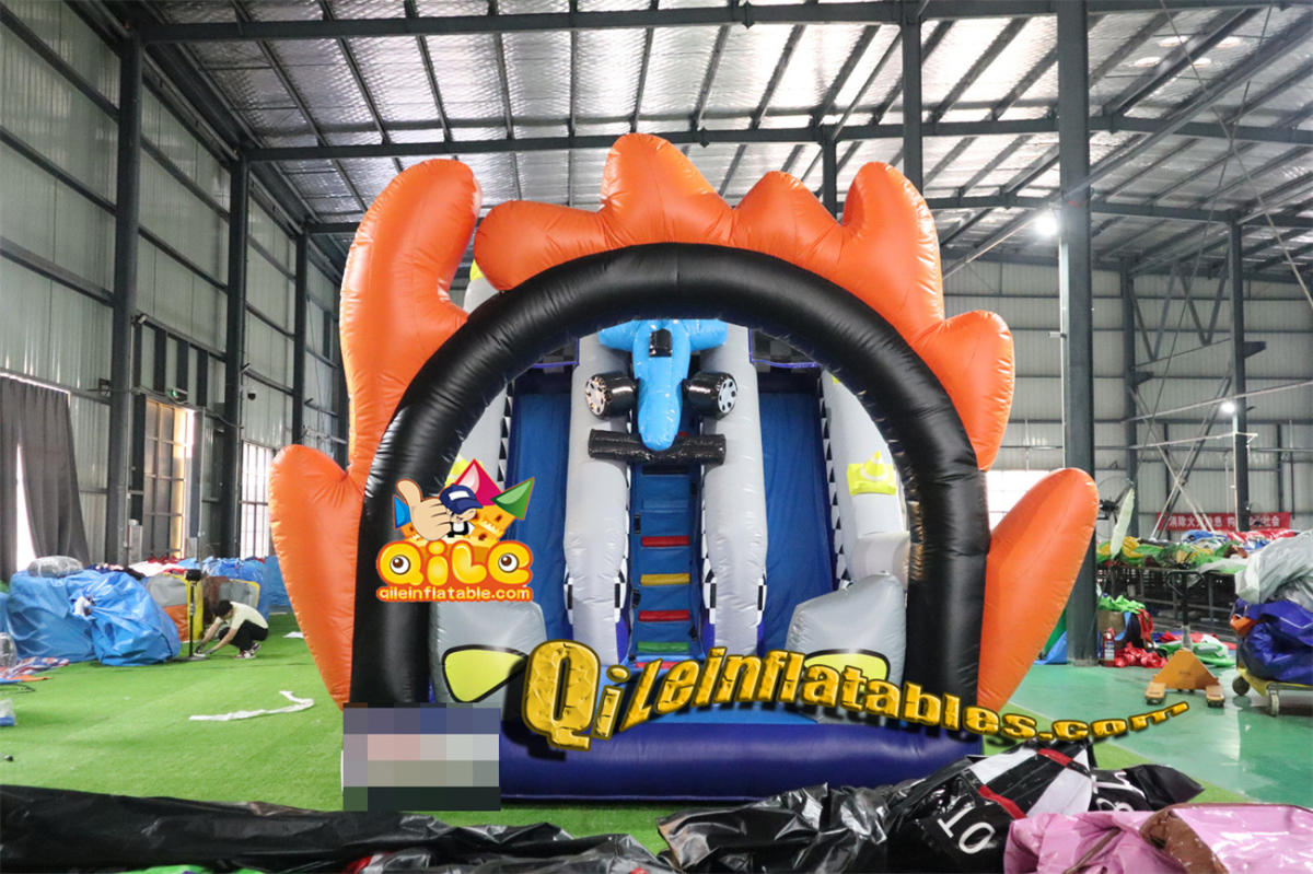 qile-7059 inflatable dry slide Racing slide