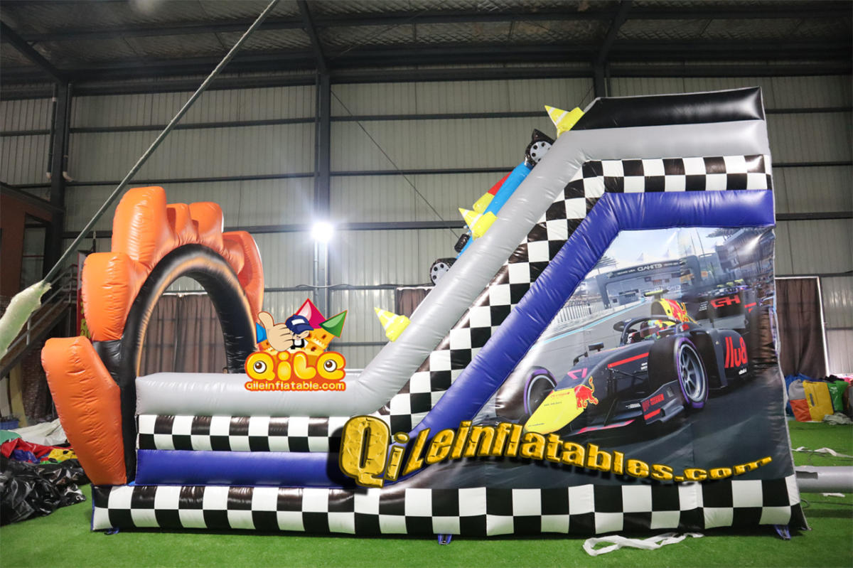 qile-7059 inflatable dry slide Racing slide