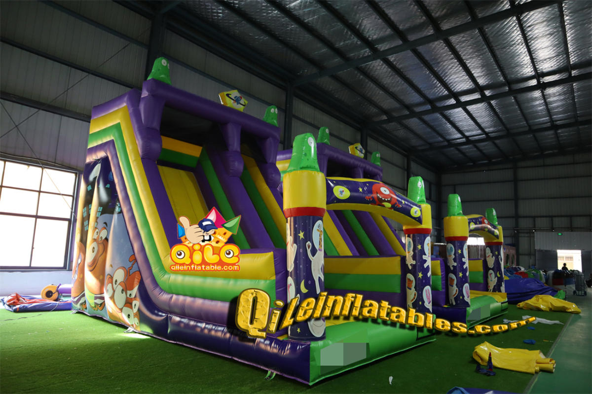 qile-7060 inflatable dry slide