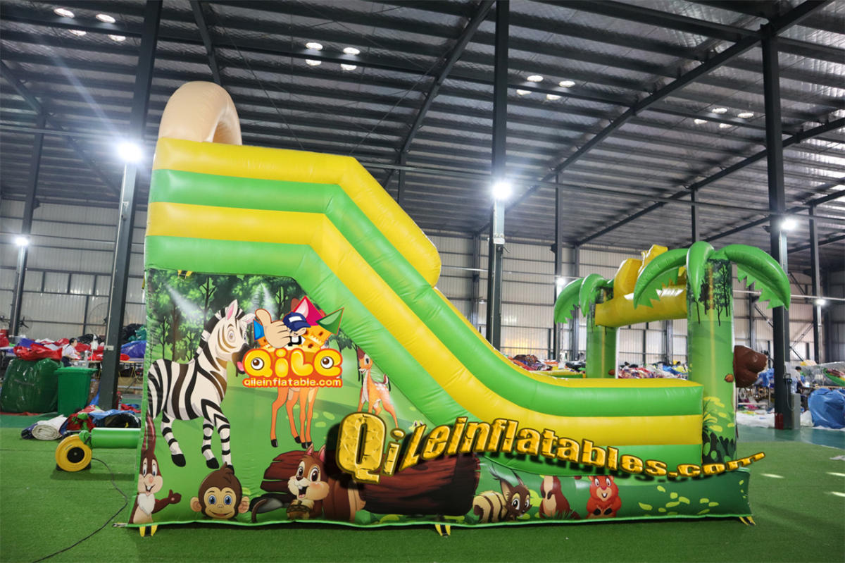 qile-7061 inflatable dry slide