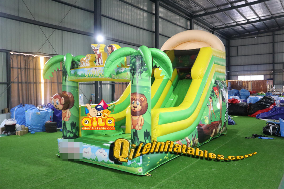 qile-7061 inflatable dry slide