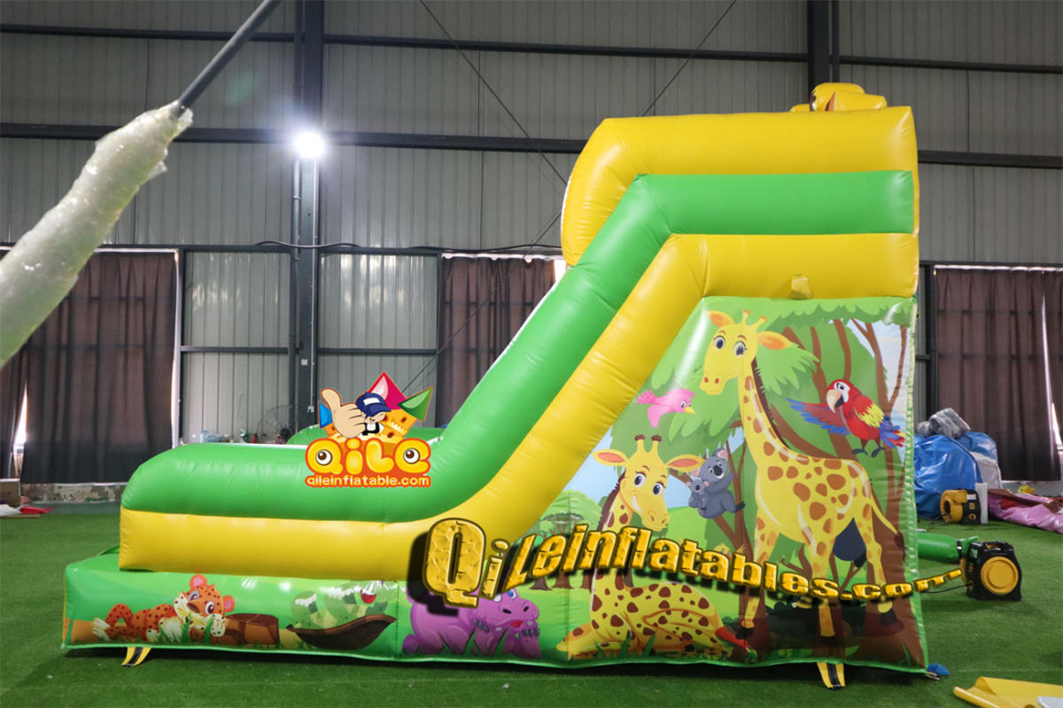 qile-7063 inflatable dry slide forest slide