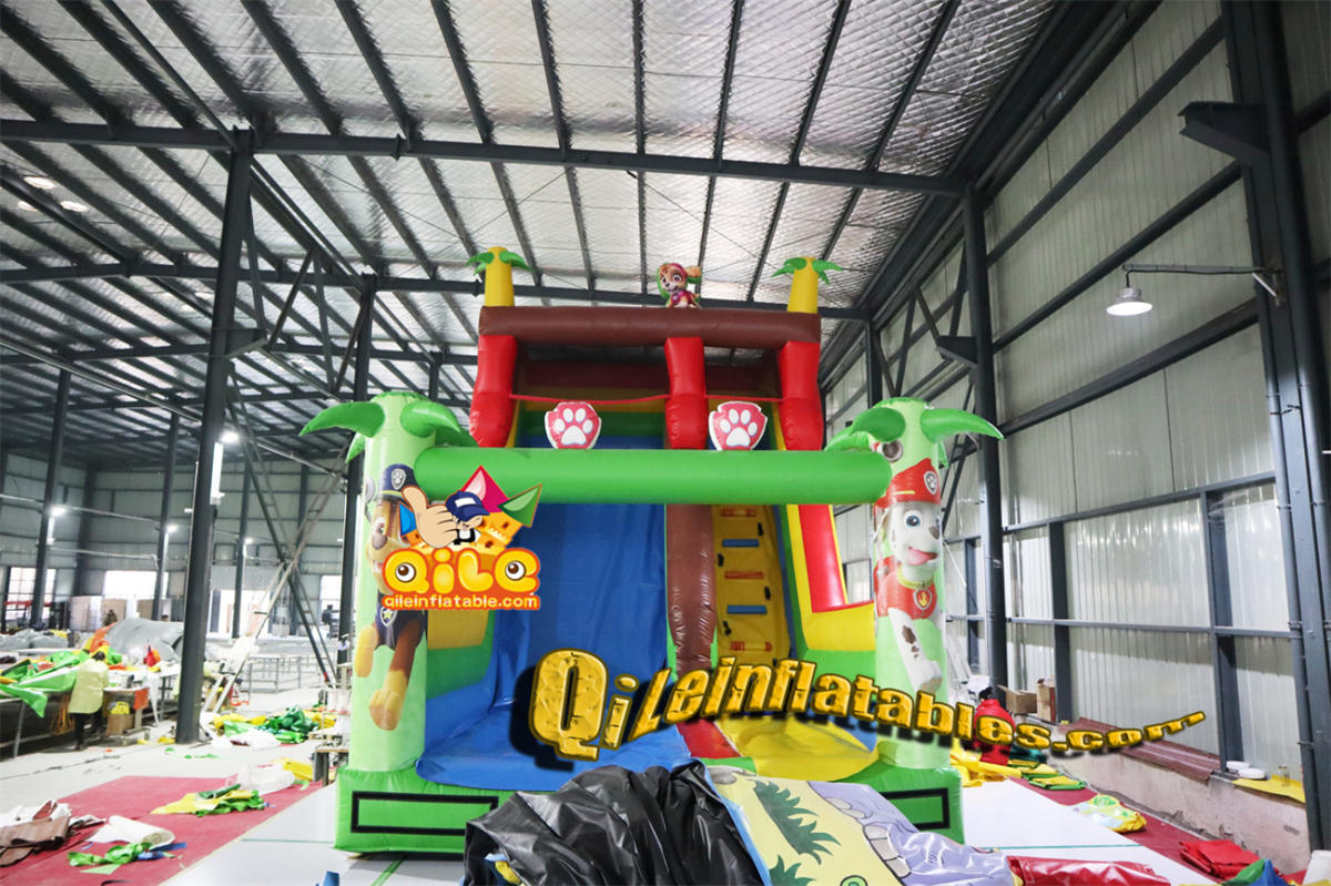 qile-7007 inflatable dry slide Paw Patrol