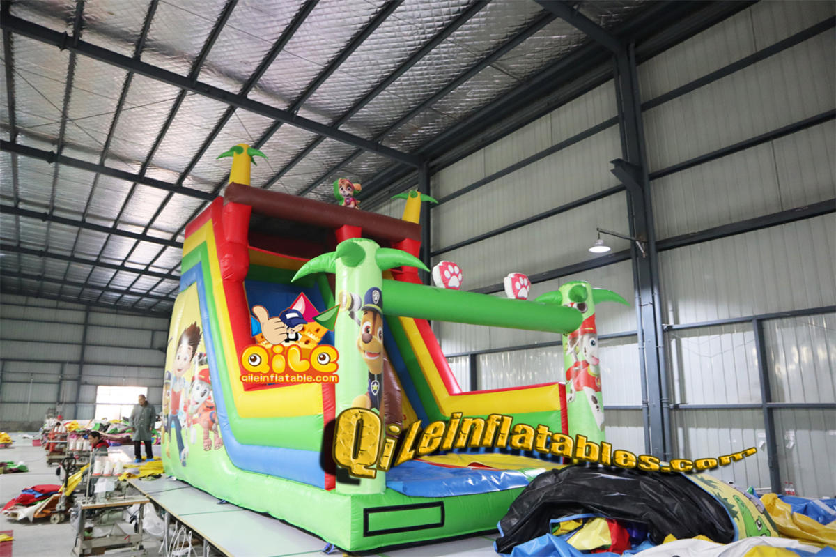 qile-7007 inflatable dry slide Paw Patrol