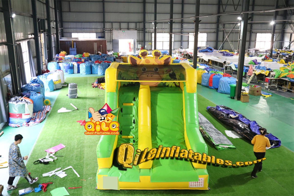 qile-7088 inflatable dry slide