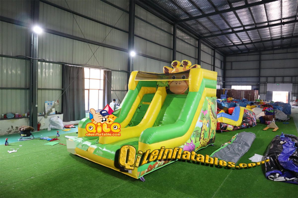 qile-7088 inflatable dry slide