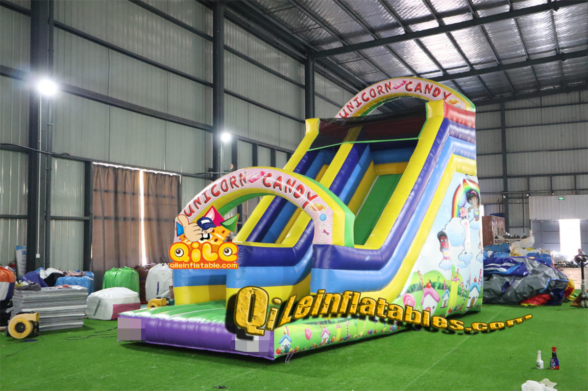 qile-7096 inflatable dry slide