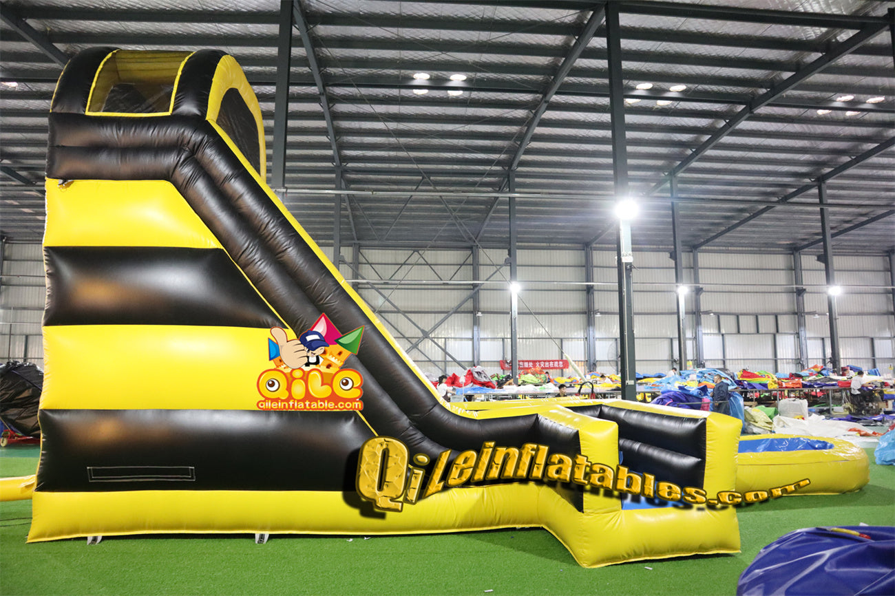 qile-6003 yellow and black water slide