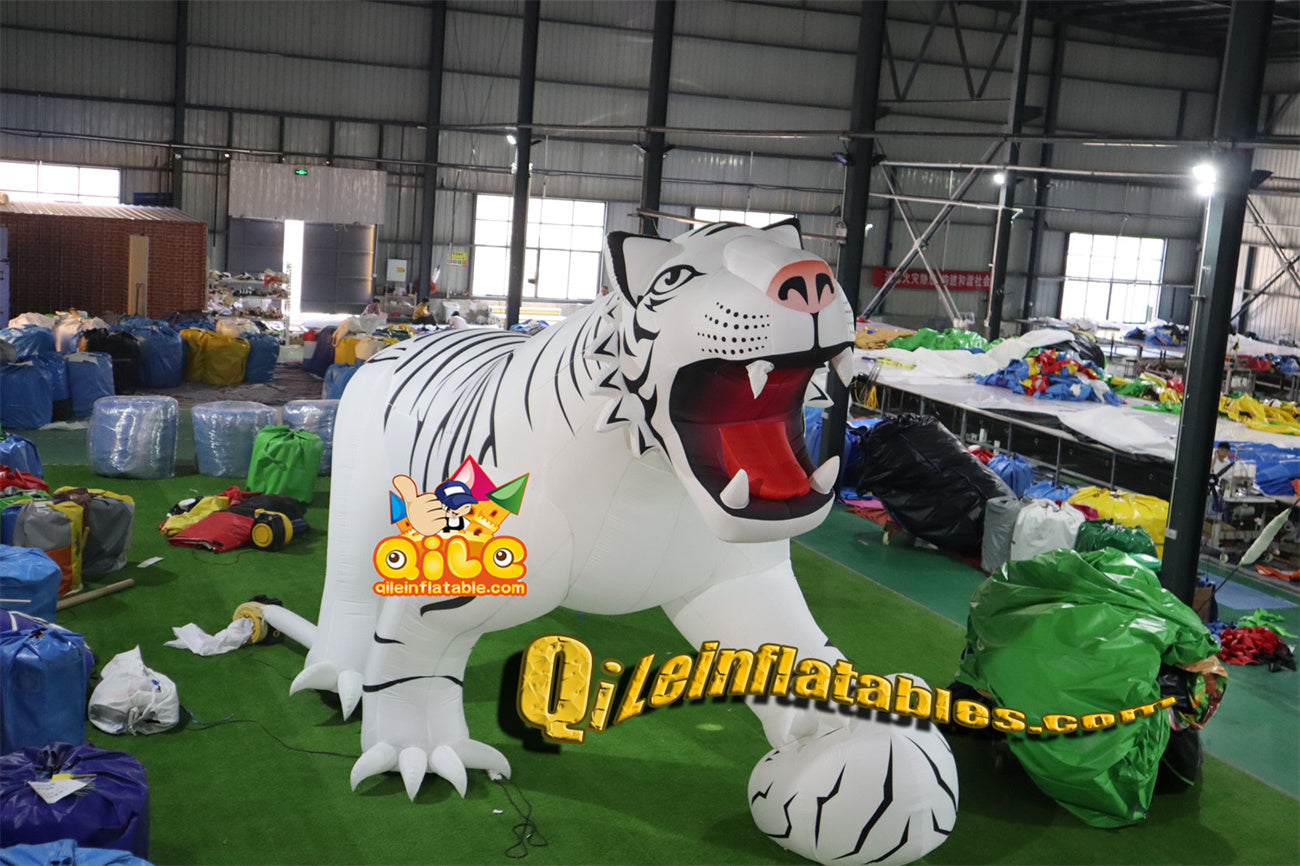 qile-4004 inflatable cartoon white Tiger(