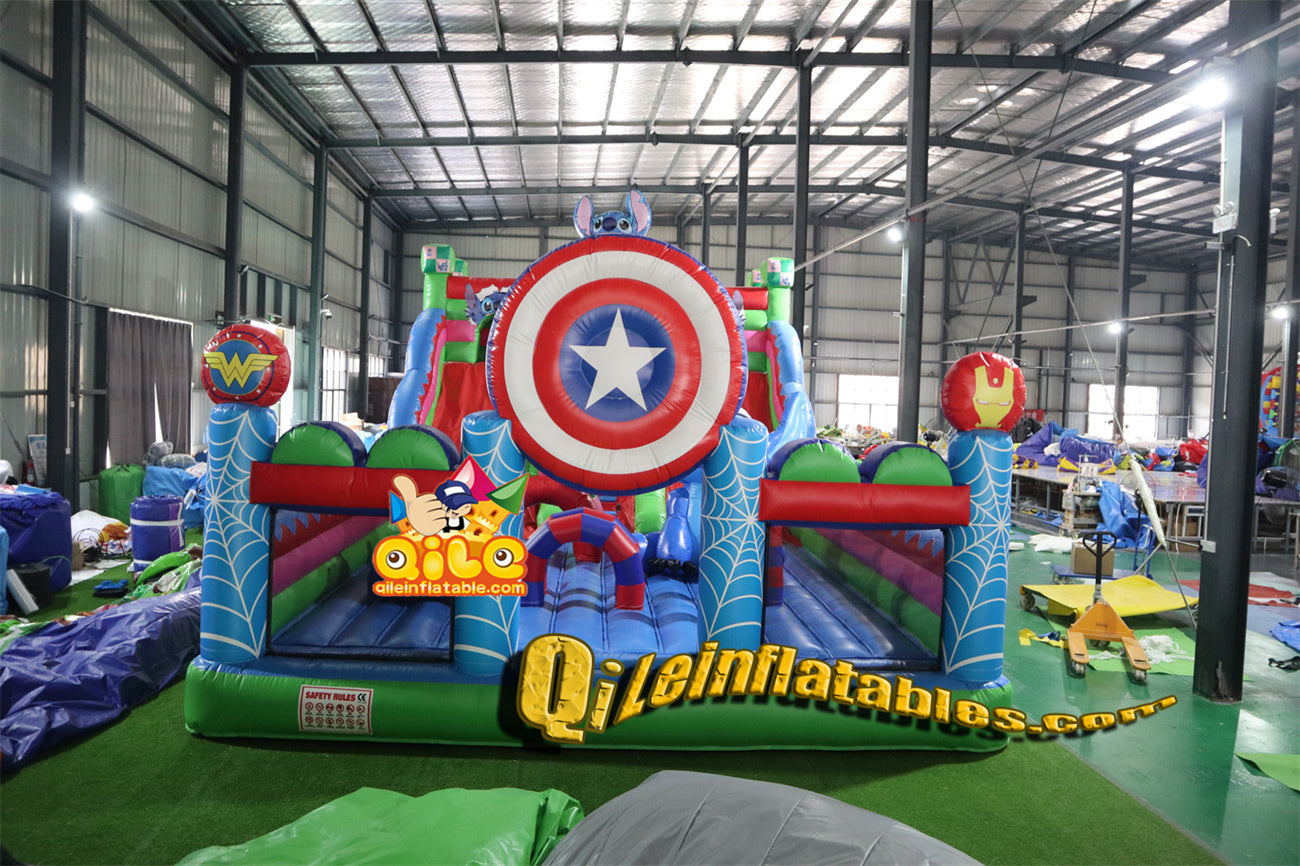 qile League of Heroes inflatable fun playground