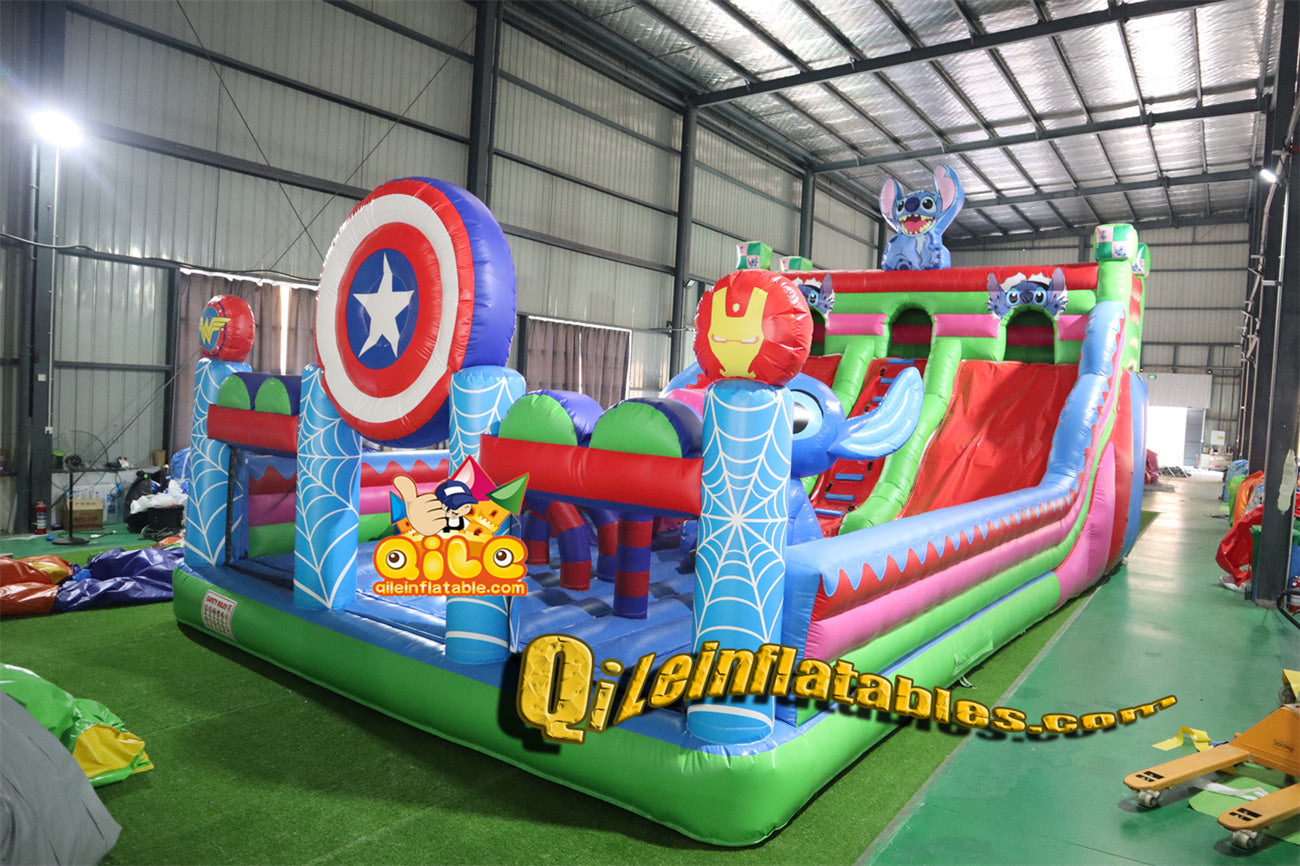 qile League of Heroes inflatable fun playground