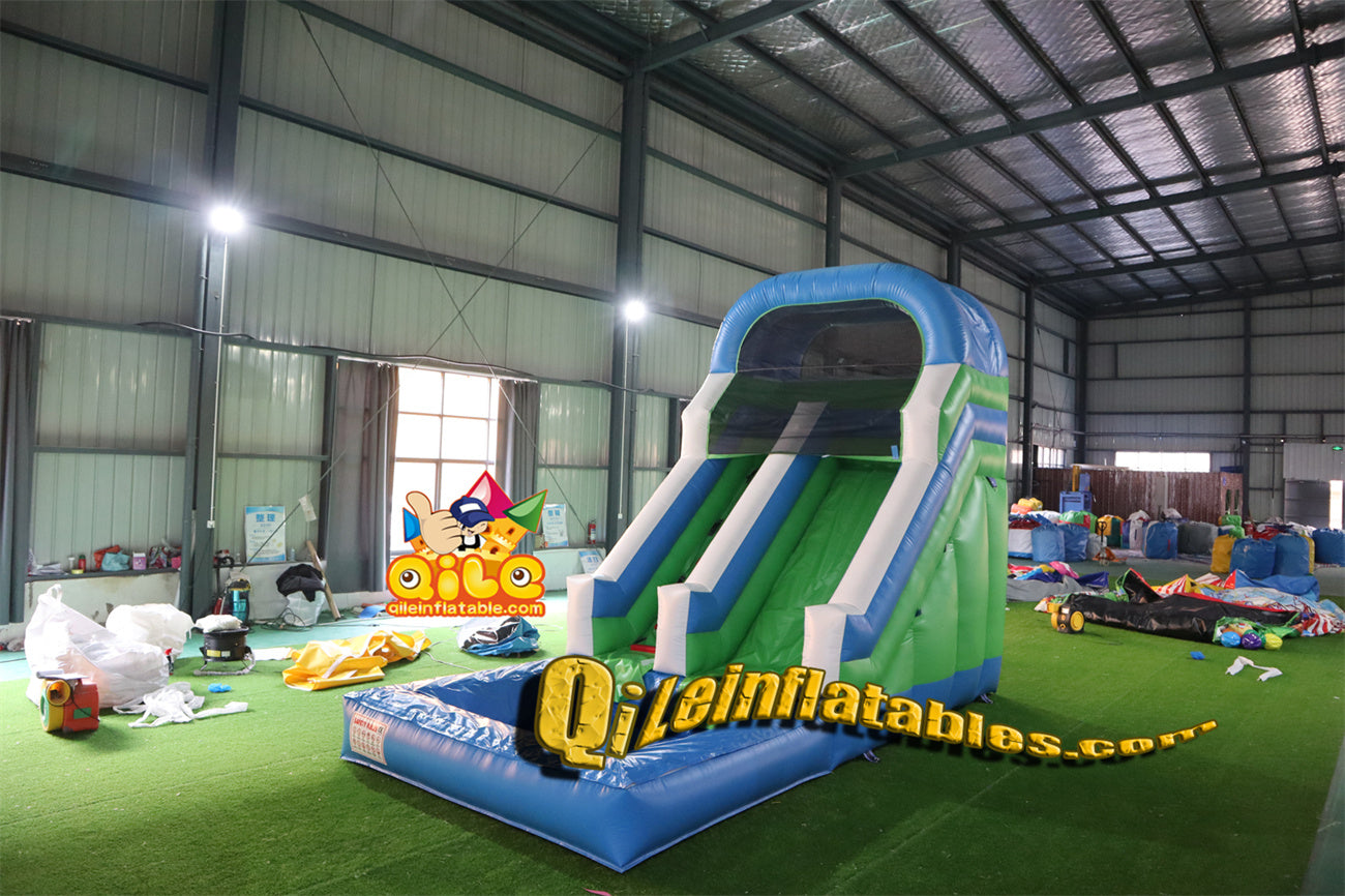 qile-6018 14' cheap water slide with pool