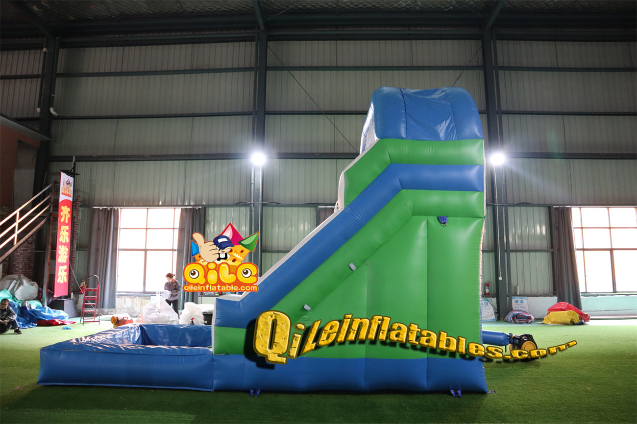 qile-6018 14' cheap water slide with pool
