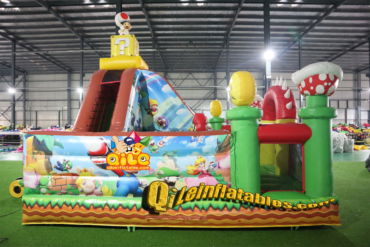 qile-3007 small size Mario inflatable fun playground