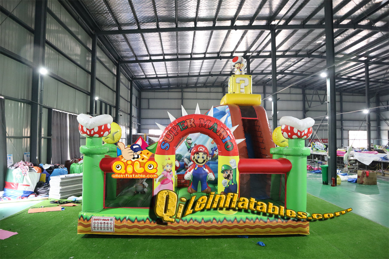 qile-3007 small size Mario inflatable fun playground