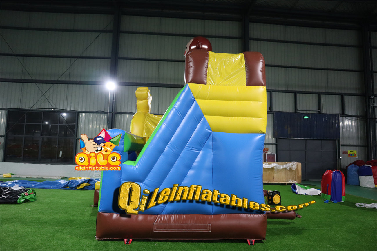 qile-2041 giraffe inflatable castle combo for sales