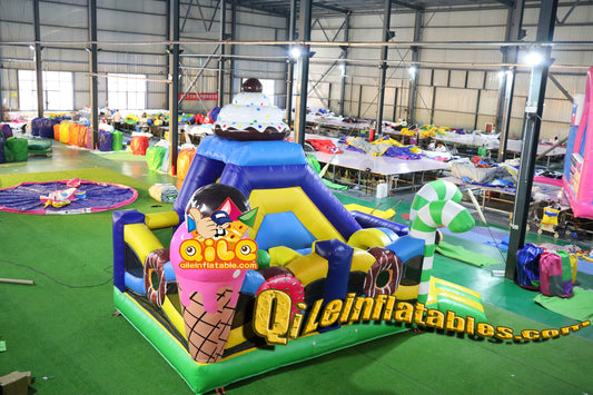 qile-2024045  inflatable  castle candy combo  for sales