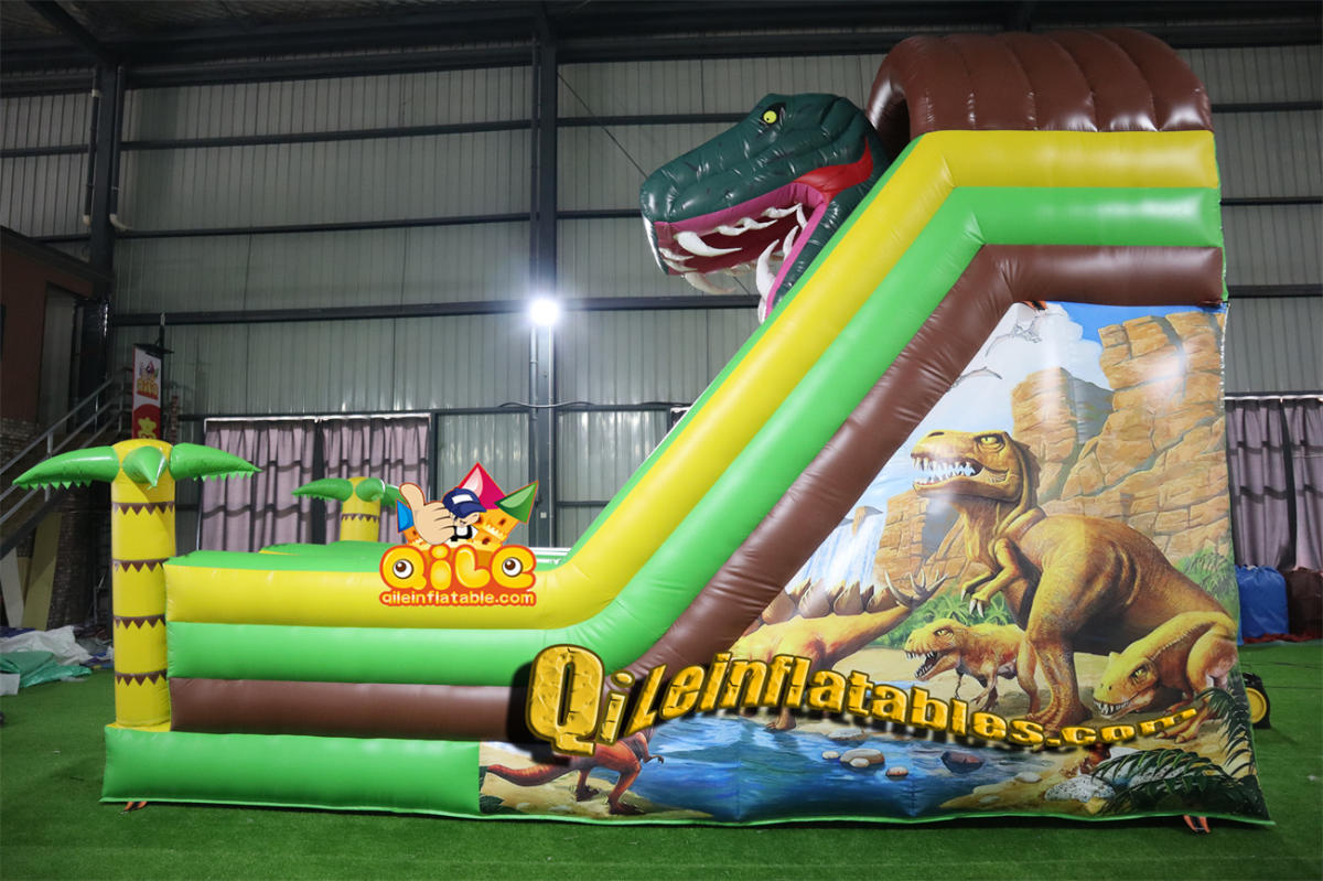 qile-7043 inflatable dry slide Alligator Mouth slide