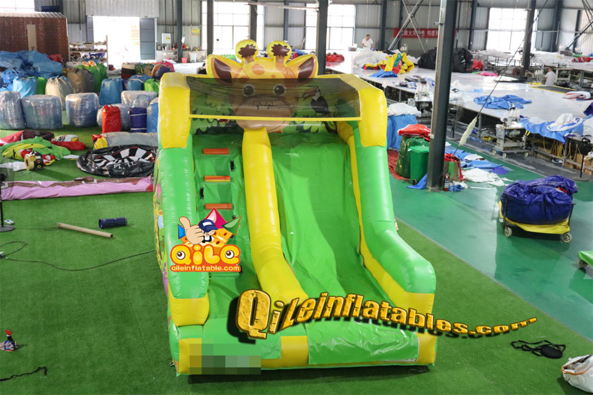 qile-7063   inflatable dry slide forest  slide