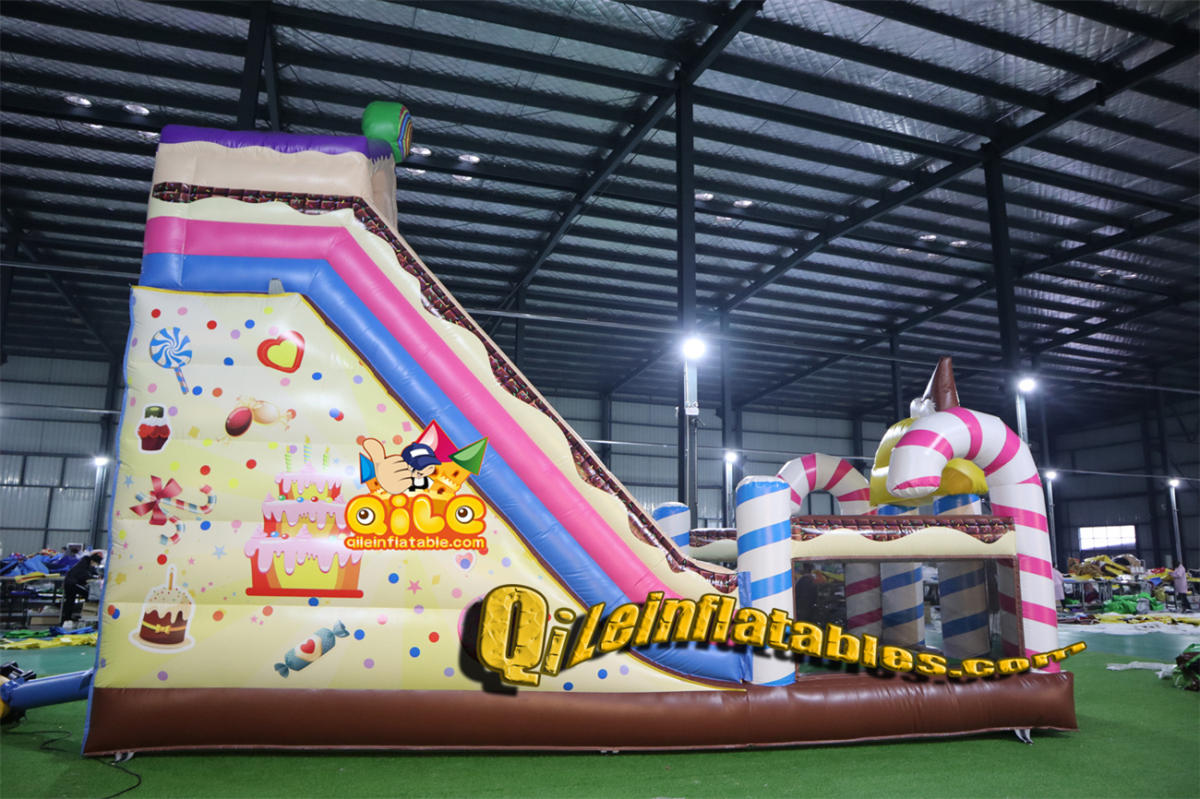 qile-7077 inflatable dry slide Animals Forest slide