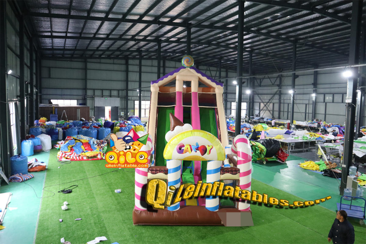 qile-7077 inflatable dry slide Animals Forest slide