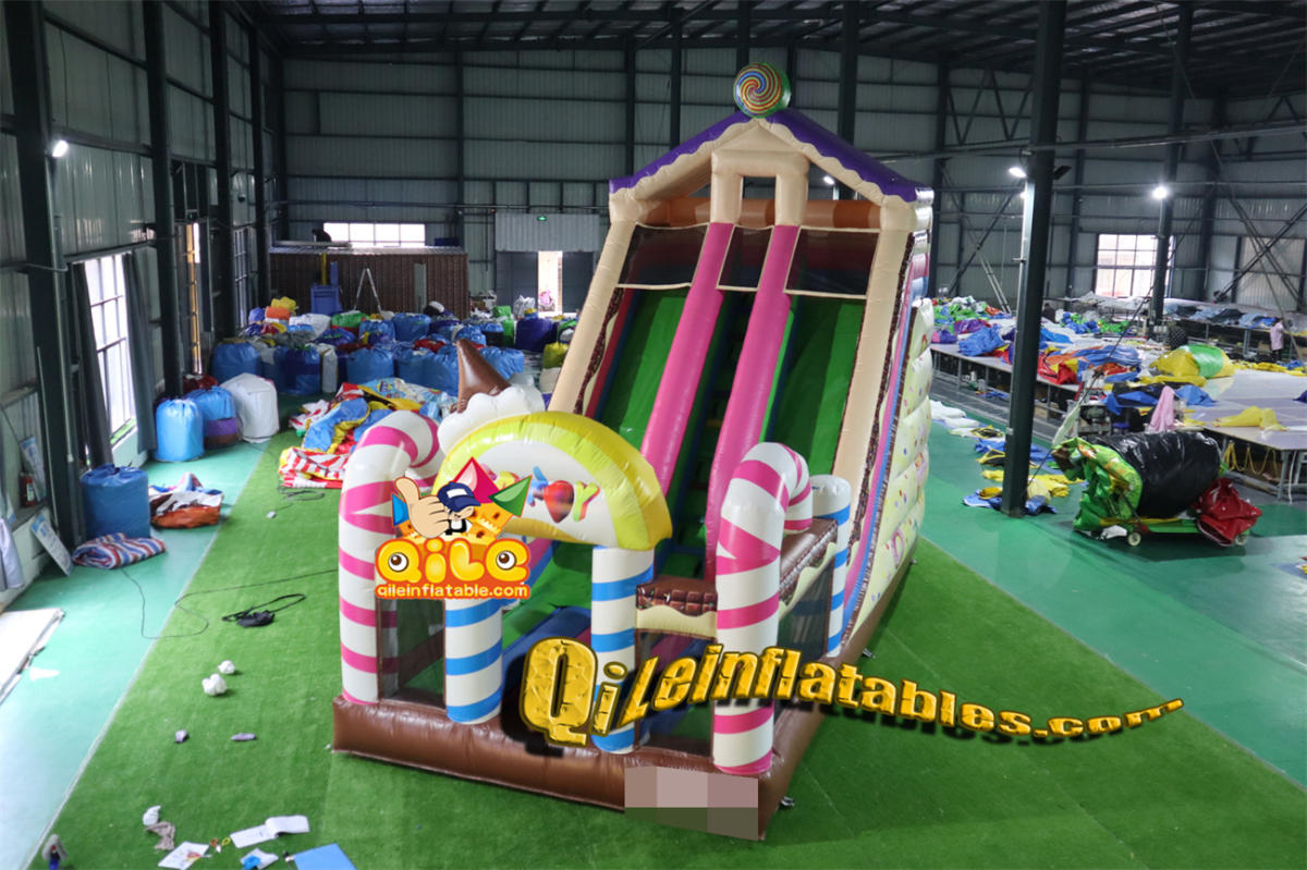 qile-7077 inflatable dry slide Animals Forest slide