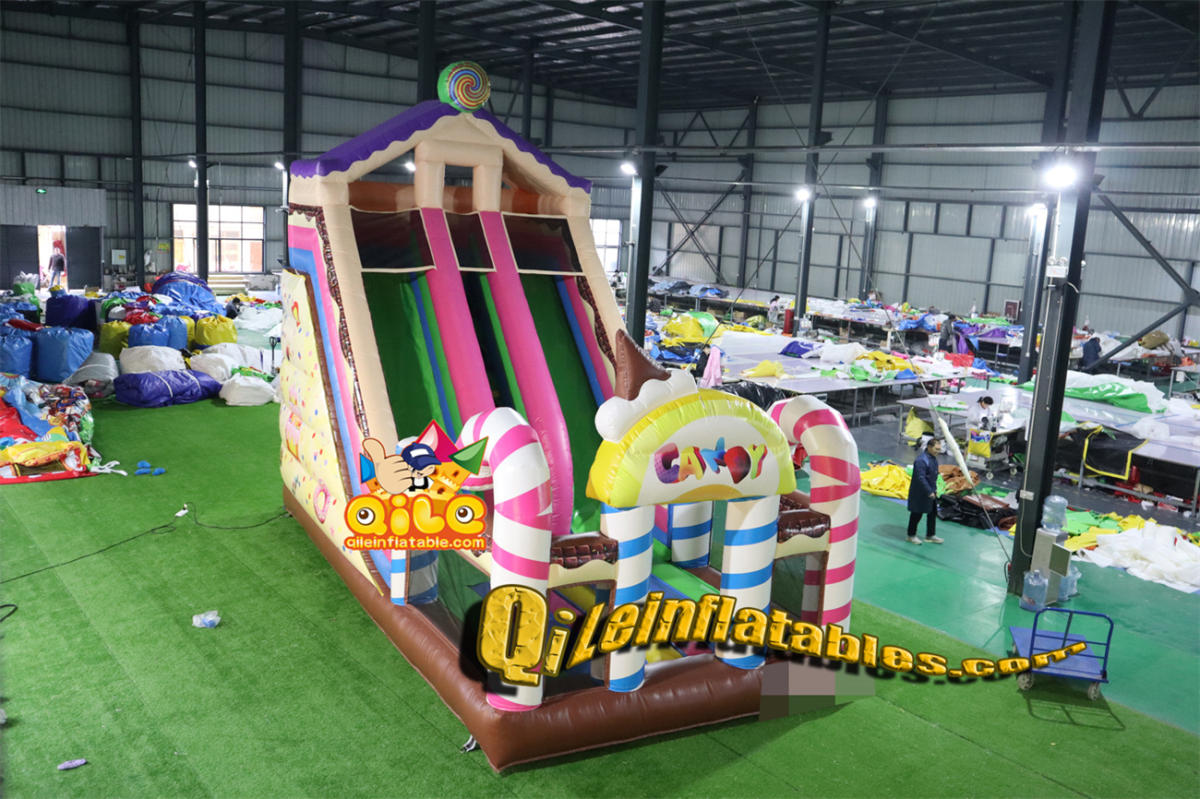 qile-7077 inflatable dry slide Animals Forest slide