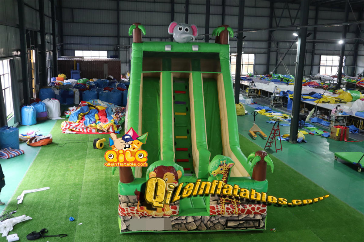 qile-7079 inflatable dry slide