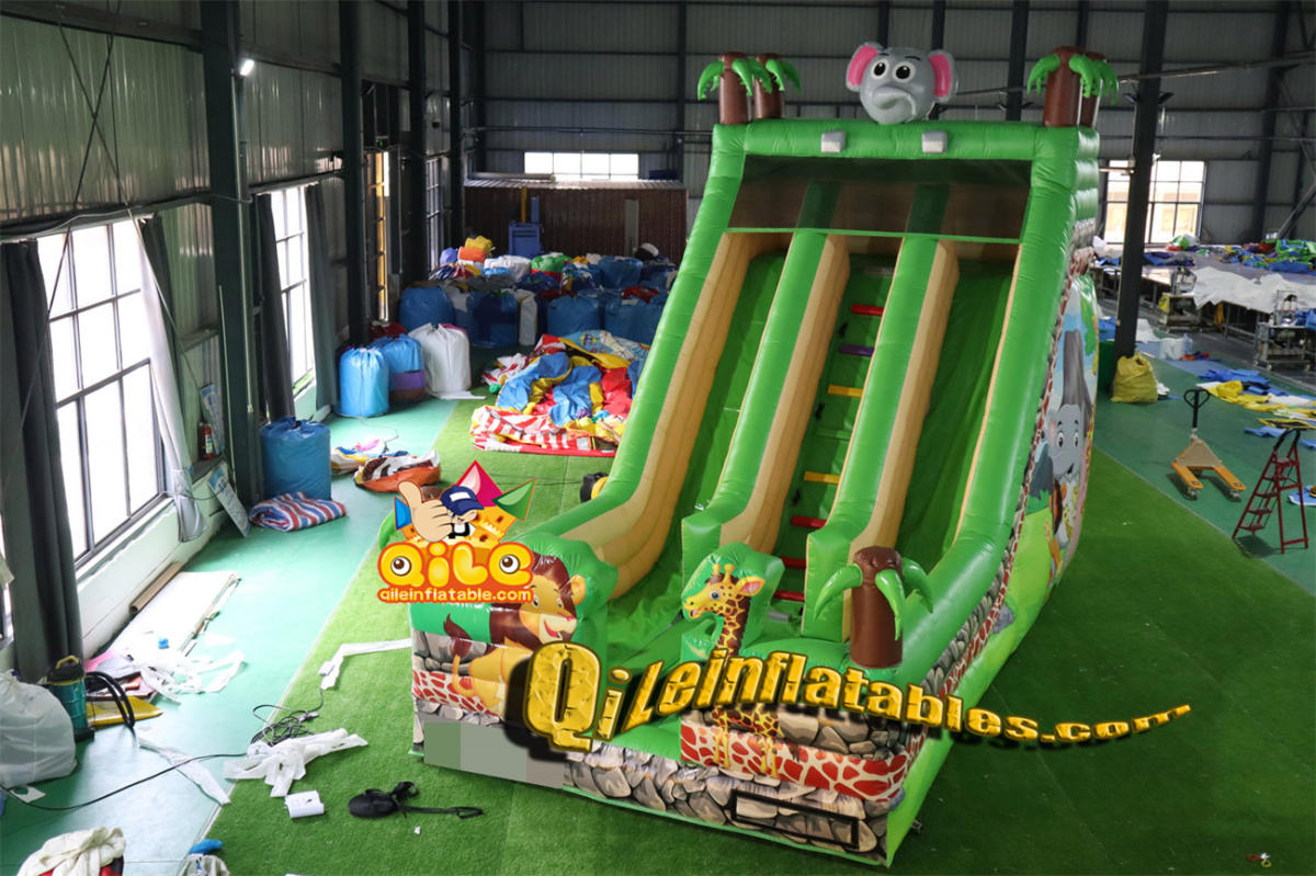 qile-7079 inflatable dry slide