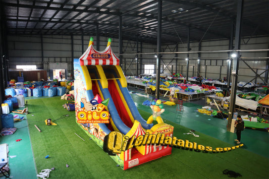 qile-7081 inflatable dry slide kids park slide