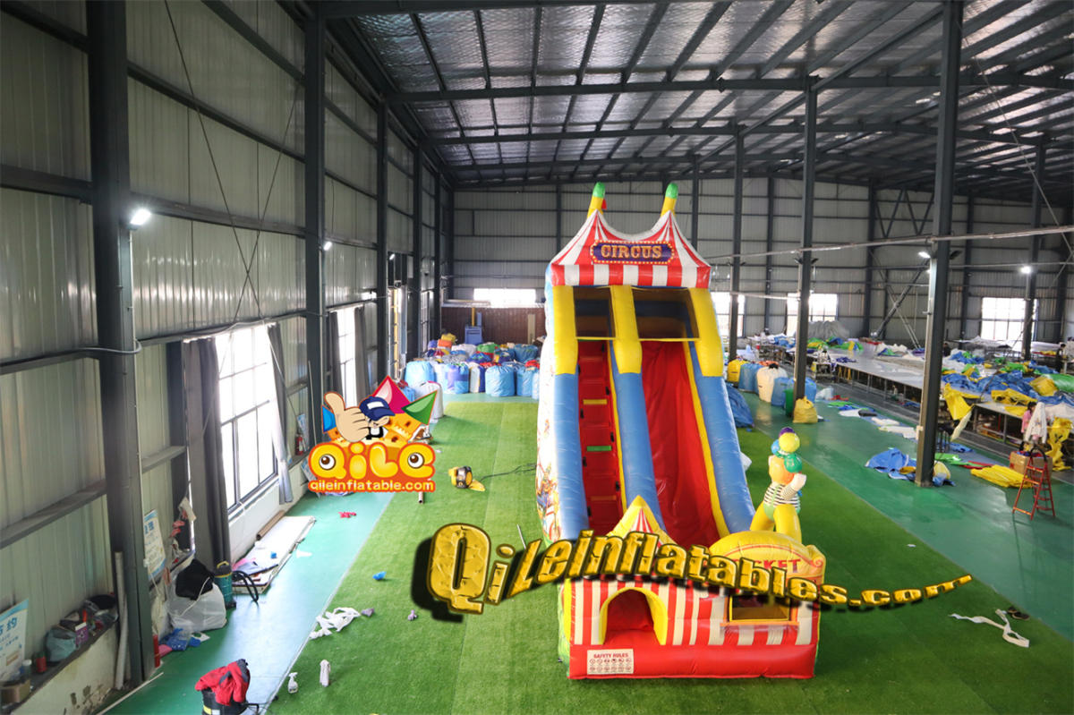 qile-7081 inflatable dry slide kids park slide