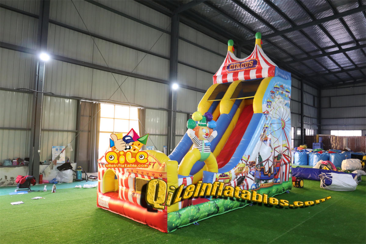 qile-7081 inflatable dry slide kids park slide