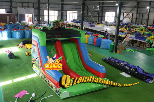 qile-7086  inflatable dry slide