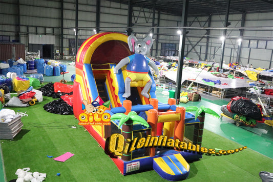 qile-7094  inflatable dry slide  elephant slide